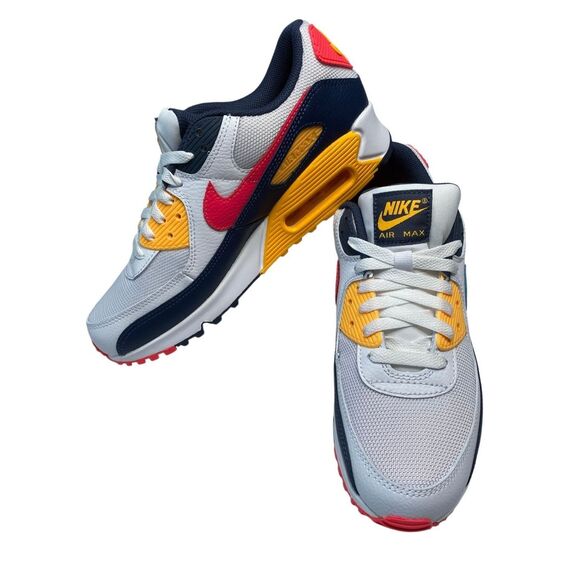 NIB Nike Unisex US 9 Air Max 90 HF4860-100 Round Toe Lace Up Sneaker Shoes - Picture 2 of 14